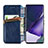 Leather Case Stands Flip Cover Holder S01D for Samsung Galaxy S21 Ultra 5G