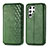 Leather Case Stands Flip Cover Holder S01D for Samsung Galaxy S21 Ultra 5G Green