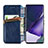 Leather Case Stands Flip Cover Holder S01D for Samsung Galaxy S22 Ultra 5G