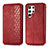 Leather Case Stands Flip Cover Holder S01D for Samsung Galaxy S23 Ultra 5G Red