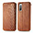 Leather Case Stands Flip Cover Holder S01D for Sony Xperia 10 II Brown