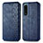 Leather Case Stands Flip Cover Holder S01D for Sony Xperia 5 III Blue
