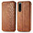 Leather Case Stands Flip Cover Holder S01D for Sony Xperia 5 III Brown