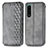 Leather Case Stands Flip Cover Holder S01D for Sony Xperia 5 III Gray
