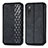 Leather Case Stands Flip Cover Holder S01D for Sony Xperia Ace II Black