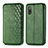 Leather Case Stands Flip Cover Holder S01D for Sony Xperia Ace II Green
