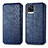 Leather Case Stands Flip Cover Holder S01D for Vivo V20 Blue