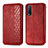 Leather Case Stands Flip Cover Holder S01D for Vivo Y11s Red