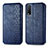 Leather Case Stands Flip Cover Holder S01D for Vivo Y20 Blue