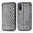 Leather Case Stands Flip Cover Holder S01D for Vivo Y20 Gray