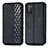 Leather Case Stands Flip Cover Holder S01D for Xiaomi Poco M3 Black