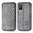 Leather Case Stands Flip Cover Holder S01D for Xiaomi Poco M3 Gray