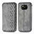 Leather Case Stands Flip Cover Holder S01D for Xiaomi Poco X3 NFC Gray