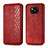 Leather Case Stands Flip Cover Holder S01D for Xiaomi Poco X3 NFC Red