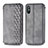 Leather Case Stands Flip Cover Holder S01D for Xiaomi Redmi 9i Gray