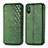 Leather Case Stands Flip Cover Holder S01D for Xiaomi Redmi 9i Green