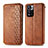 Leather Case Stands Flip Cover Holder S01D for Xiaomi Redmi Note 11 Pro+ Plus 5G Brown