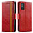 Leather Case Stands Flip Cover Holder S02D for Huawei Honor X10 Max 5G Red