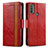 Leather Case Stands Flip Cover Holder S02D for Motorola Moto E30