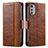 Leather Case Stands Flip Cover Holder S02D for Motorola Moto E32