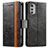 Leather Case Stands Flip Cover Holder S02D for Motorola Moto E32s