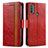 Leather Case Stands Flip Cover Holder S02D for Motorola Moto E40