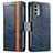 Leather Case Stands Flip Cover Holder S02D for Motorola Moto Edge 20 5G