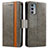 Leather Case Stands Flip Cover Holder S02D for Motorola Moto Edge 20 5G