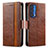 Leather Case Stands Flip Cover Holder S02D for Motorola Moto Edge (2021) 5G