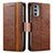 Leather Case Stands Flip Cover Holder S02D for Motorola Moto Edge Lite 5G