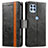Leather Case Stands Flip Cover Holder S02D for Motorola Moto Edge S 5G Black