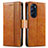 Leather Case Stands Flip Cover Holder S02D for Motorola Moto Edge X30 5G