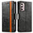 Leather Case Stands Flip Cover Holder S02D for Motorola Moto G Stylus (2022) 4G Black
