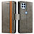 Leather Case Stands Flip Cover Holder S02D for Motorola Moto G100 5G