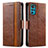 Leather Case Stands Flip Cover Holder S02D for Motorola Moto G22