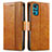 Leather Case Stands Flip Cover Holder S02D for Motorola Moto G22