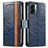 Leather Case Stands Flip Cover Holder S02D for OnePlus Nord N300 5G