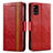 Leather Case Stands Flip Cover Holder S02D for Samsung Galaxy A71 5G Red