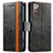 Leather Case Stands Flip Cover Holder S02D for Samsung Galaxy Note 20 5G Black