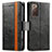 Leather Case Stands Flip Cover Holder S02D for Samsung Galaxy S20 FE (2022) 5G Black