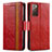 Leather Case Stands Flip Cover Holder S02D for Samsung Galaxy S20 FE (2022) 5G Red