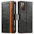Leather Case Stands Flip Cover Holder S02D for Samsung Galaxy S20 FE 5G Black