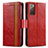 Leather Case Stands Flip Cover Holder S02D for Samsung Galaxy S20 FE 5G Red