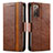 Leather Case Stands Flip Cover Holder S02D for Samsung Galaxy S20 Lite 5G