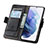 Leather Case Stands Flip Cover Holder S02D for Samsung Galaxy S21 5G