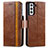 Leather Case Stands Flip Cover Holder S02D for Samsung Galaxy S21 5G