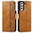 Leather Case Stands Flip Cover Holder S02D for Samsung Galaxy S21 5G