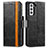 Leather Case Stands Flip Cover Holder S02D for Samsung Galaxy S21 Plus 5G Black
