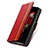 Leather Case Stands Flip Cover Holder S02D for Samsung Galaxy Z Fold4 5G Red