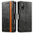 Leather Case Stands Flip Cover Holder S02D for Sony Xperia Ace II Black